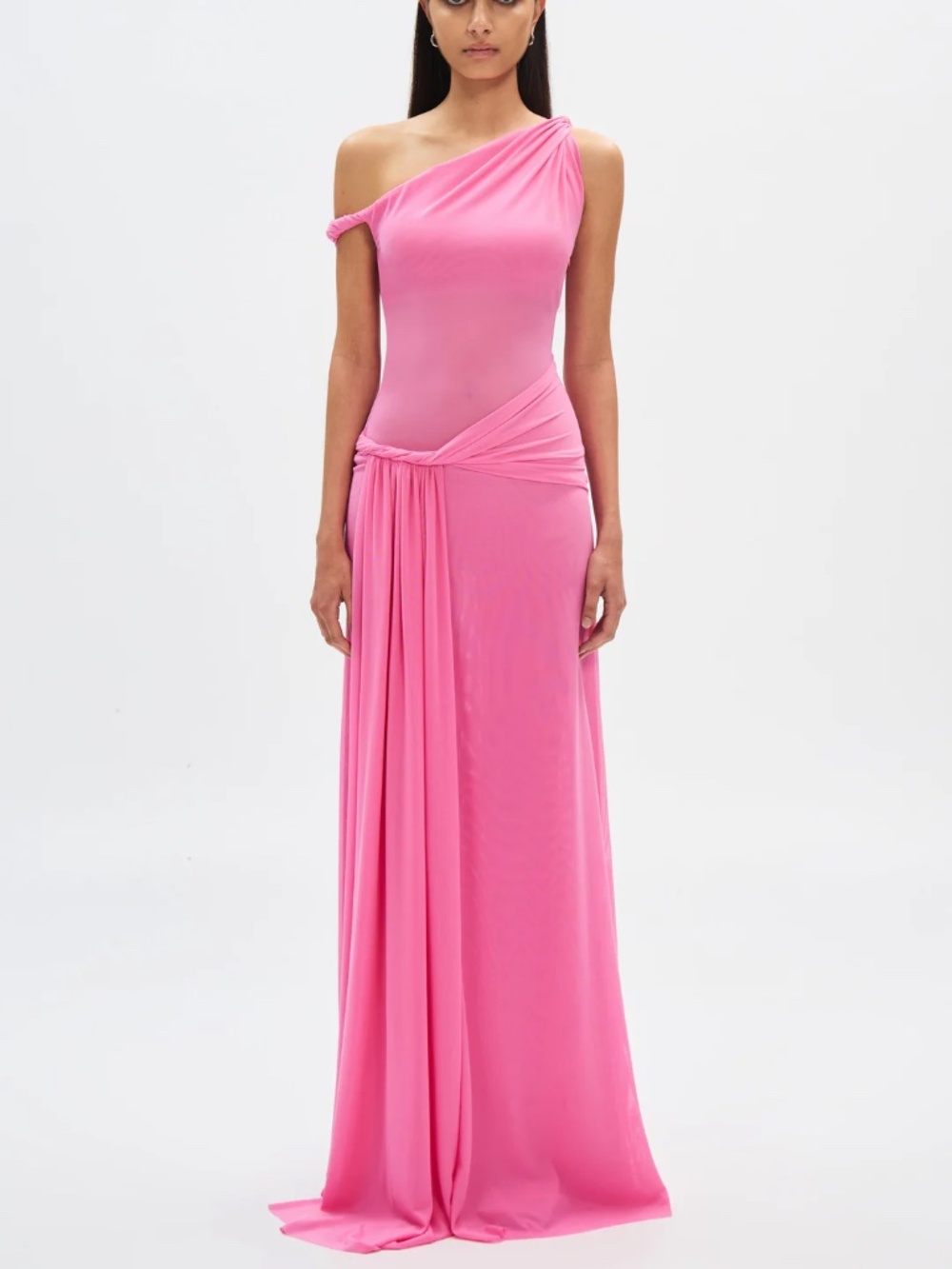 MISHA 'Sisal' Mesh Maxi Dress in Orchid Pink
